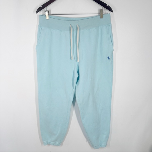 Polo Ralph Lauren Pants - Polo Ralph Lauren Women’s Rl Fleece-ath-pnt Sweatpants Size Large Jogger Blue